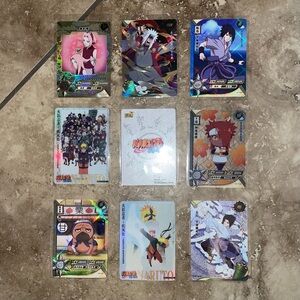 Rare Naruto Card Lot #2 Mint Condition Includes 9 Cards